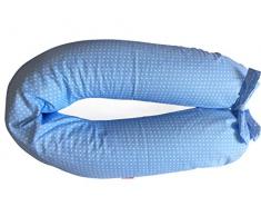 merrymama- Housse de rechange pour coussin allaitement et grossesse cm 190, bleu