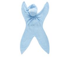 Doudou Cuski bio en fibres de bambou - Bleu (Bluee-boo) - Cuskiboo