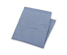 Sterntaler Couverture en Tricot Baylee, Âge : Pour bébé dès la naissance, 75 x 90 cm, Bleu