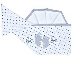 Andy & Helen 2/400 V16 Drap Berceau Brodé, bleu