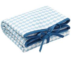 Cocoeko Tapis à Langer de Voyage Ecaille Bleu Ciel