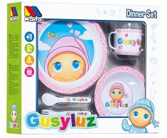 Molto – Set de vaisselle avec 5 pièces Motif Gusy Luz rose