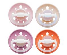 Sucette en latex NIP CHERRY: sans BPA, taille 1, 0-6 mois, couleur rose/rose/rouge/orange terreux (4 pièces)