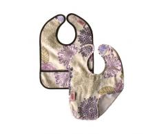 The Peanut Shell Dahlia Lot de 2 bavoirs