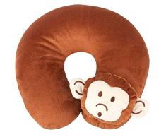 Walser 26138 Monkey Traversin Coussin de cou à partir de 5 ans Marron