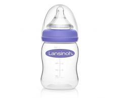 Lansinoh Biberon avec Tétine Péristaltique Débit Lent Transparent 160 ml