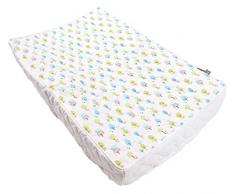 TIS Lifestyle Housse Coussin à Langer Blanc/Vert/Bleu