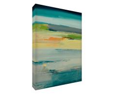 Feel Good Art VJ-TRANQUILITY1216-15TEALIT Peinture sur Toile Motif Coucher de Soleil Bleu 78 x 115 cm Multicolore