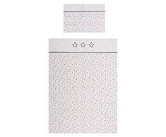 Don briljant Lit Bébé Housse De Couette 100 X 135 Cm, Taie doreiller 40 x 60 cm, gris