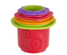 Playgro Jouet de Bain Gobelets Empilables, Jouets de Bain pour Bébés, À partir de 9 mois, Sans BPA, Coloré, 40217