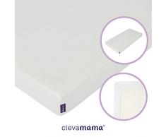 ClevaMama Matelas Anti-Allergie pour Lit Bébé avec Housse Alèse Imperméable en Coton, 70 x 140 cm (bundle)