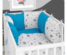 Tour de lit – Six coussins en velours pour lit bébé 70 x 140 cm