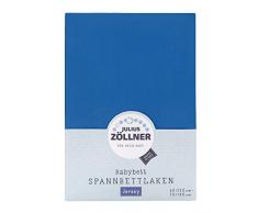 Julius Zöllner Drap housse Jersery lit enfant, Taille: 60 x 120 cm & 70 x 140 cm, Couleur: bleu
