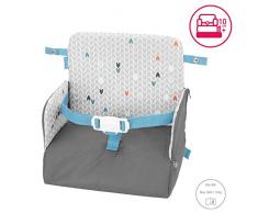 Badabulle Rehausseur de Chaise Enfant Yummy Travel - Nomade, Léger & Universel Gris