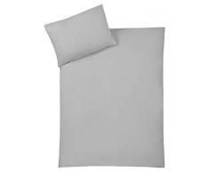 Julius Zöllner Parure de lit avec housse 80 x 80 cm et taie 35 x 40 cm Gris