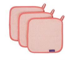 Clevamama Set de 3 Bambou Gants de Toilette Bébé Corail