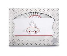 Pekitas SFminiC18MOD4-GR Parure de lit 3 pièces en flanelle pour berceau Gris 80 x 50 cm