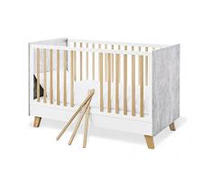 Pinolino 113418 Béton Apollo 70 Lit Évolutif Chêne Massif