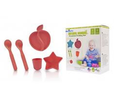 PACIFIC BABY Coffret Repas Set de 5 Pièces de Vaisselle Bambou Rose