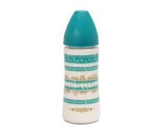 Suavinex Biberon ETHNIC 360ml SILICONE ROND Débit Rapide - Vert