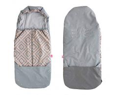 Chancelière en tissu Softshell pour poussette - Imperméable et coupe-vent - Quadrate abricot