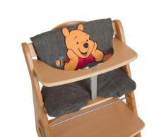 Hauck Highchair Pad Deluxe Disney, Coussin Chaise Haute pour Hauck Alpha+ et Beta+, Fixation et Nettoyage Facile, Coussin pour Assise et Dossier, Pooh Grey