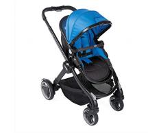 Chicco Fully Single Poussette 2 en 1 Transformable, Chaise et Nacelle bleu