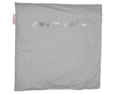 Taftan Housse de couette 80 x 80cm pour Berceau et Poussette (Tracteur et animaux)