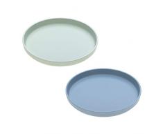 Lässig 1310020929 Set de Deux Assiettes en Bambou