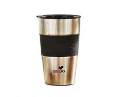 Senya Mug Isotherme Double Paroi en Inox Tea Mug, Compatible avec la Machine à Thé Tea Time