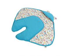 mezoome Couverture 100% coton bio pour bébé et enfant Sac de couchage avec Wrapper (Bleu)