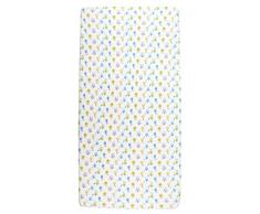 TIS Lifestyle 1101.310 Drap Housse Lit Blanc/Vert/Bleu