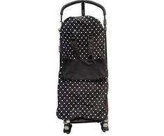 Snuggle Chancelière/Cosy orteils Compatible avec Hauck Poussette Condor Malibu Viper Apollo Polka Dot Noir