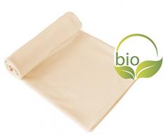 ByBoom – Couverture, plaid, erstling pour bébé, couverture dété, 70 x 100 cm, 100% coton bio, Couleur : Beige/Beige