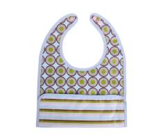 Minene Uk Bavoir attrape miettes Cercles Vert/marron