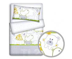 Ensemble Literie Bébé Housse de Coussin + Couette Housse 2PC Pour Lit de Bébé - Zoo Vert