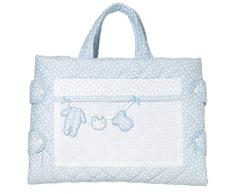 Filet - Grand sac à langer grande capacité, ouverture latérale, intérieur en éponge douce, sac à langer, couleur bleu