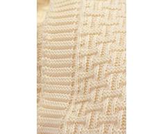 Wallaboo Couverture pour bébé Eden, Plaid, Très Doux pour Bébé, Couverture de Bébé Tricotée, 100% laine Mérinos, 90 x 70 cm, fabriqué en Allemagne, Couleur: Vanille