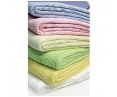 Dudu N Girlie Couverture cellulaire 100% coton Lit pour bébé, Blanc