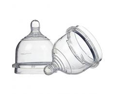 BABYS CLAN Yoomi Set de 2 Tétines Débit Moyen Transparent