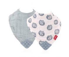 Nûby - Bavoir avec Coin de Dentition - Bleu - 3M