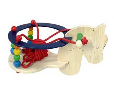 Hess Mobile en bois pour enfant jouet Cheval balançoire avec barres de protection