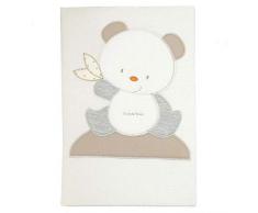 Andy & Helen 2/501cd03 _ p Couverture Berceau Brodé Piquet, crème