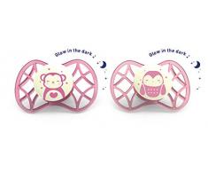 Nuvita 7087 Air 55 Explorer - Lot de 2 Sucettes symétriques pour Bébé - Garanties sans BPA - Marque UE - Conçues en Italie