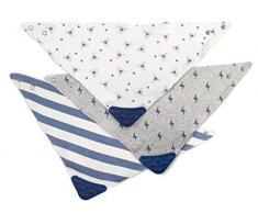 Lulabi Boy Lot de 3 bavoirs bandana en coton