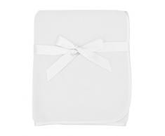 Couverture en laine polaire avec bordure en satin de American Baby Company, 7,6 x 20,3 cm, blanc
