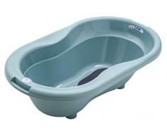 Rotho Babydesign TOP Baignoire, Avec tapis antidérapant et bouchon, 0-12 mois, Lagoon (Bleu), 20001 0292