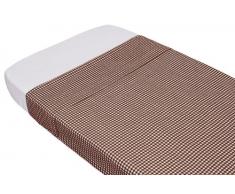 Taftan Drap de Lit Vichy chocolat (100 x 80 cm) - Marron
