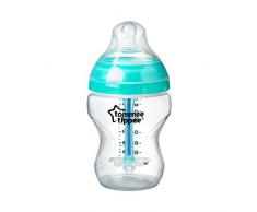 Tommee Tippee Biberon Anti-Colique Avancé, 260 ml, Valve et Tube Anti-Colique avec Technologie Thermosensible, Tétine Souple