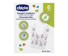 Chicco Lot de 40 bavoirs jetables 6 m + 500 g